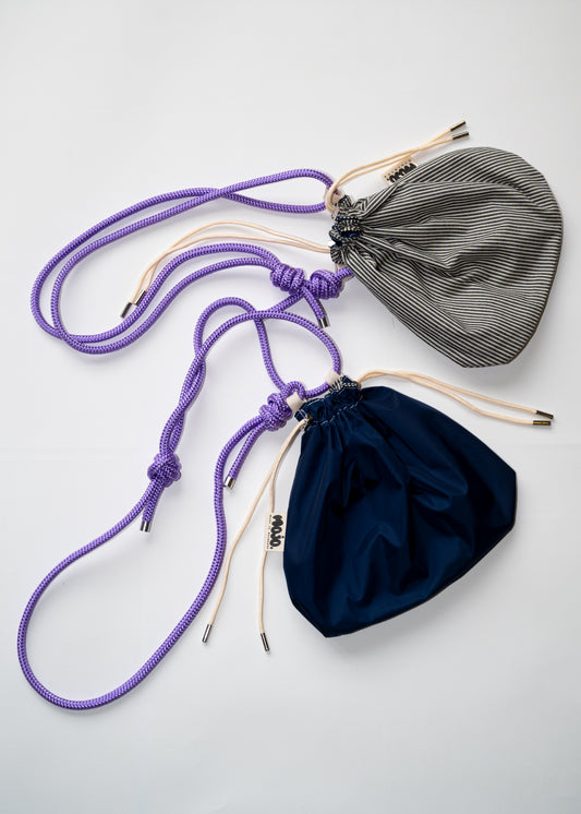 Mojo Bourse (imperméable marine & coton à rayures)