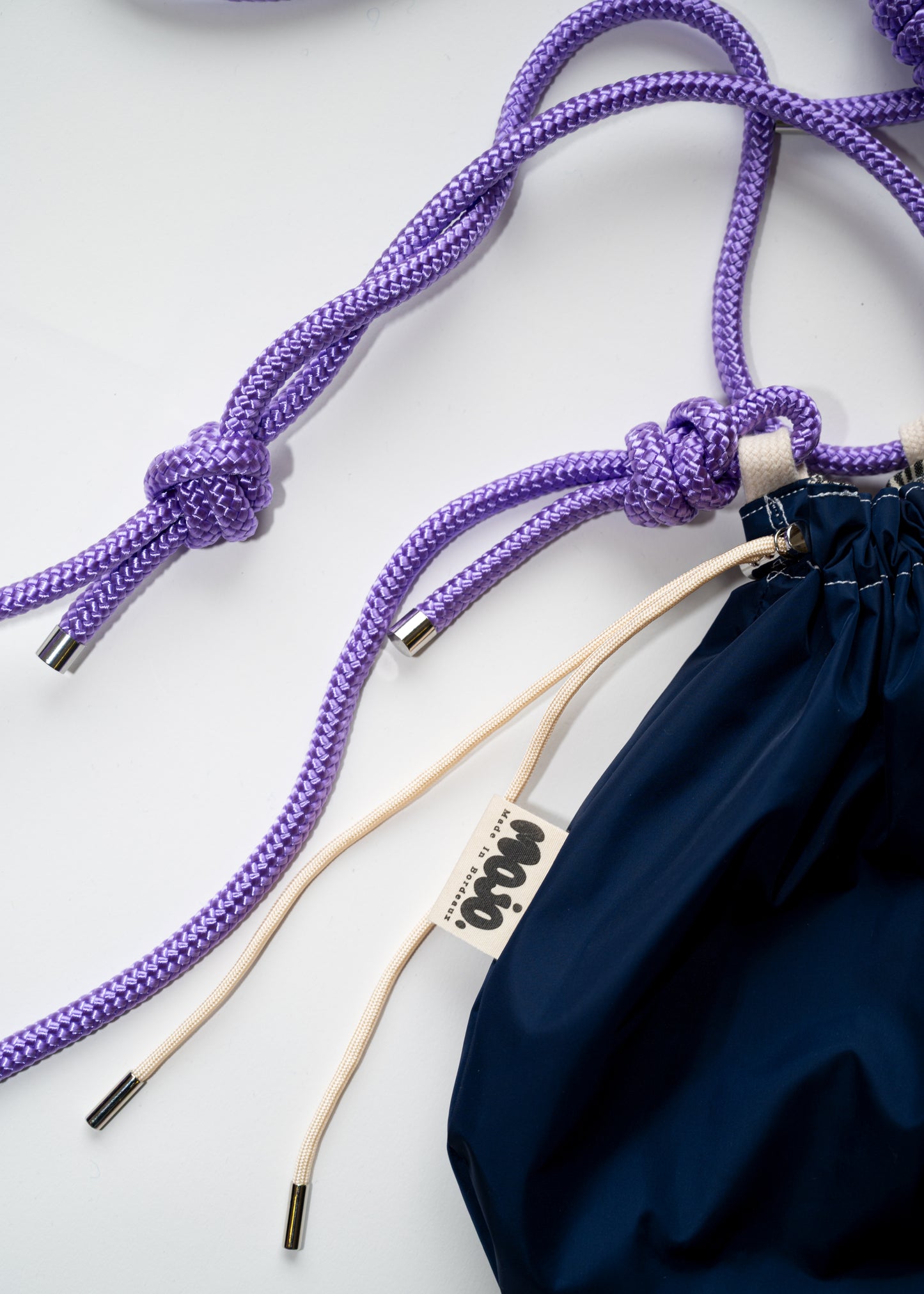 Mojo Bourse (imperméable marine & coton à rayures)