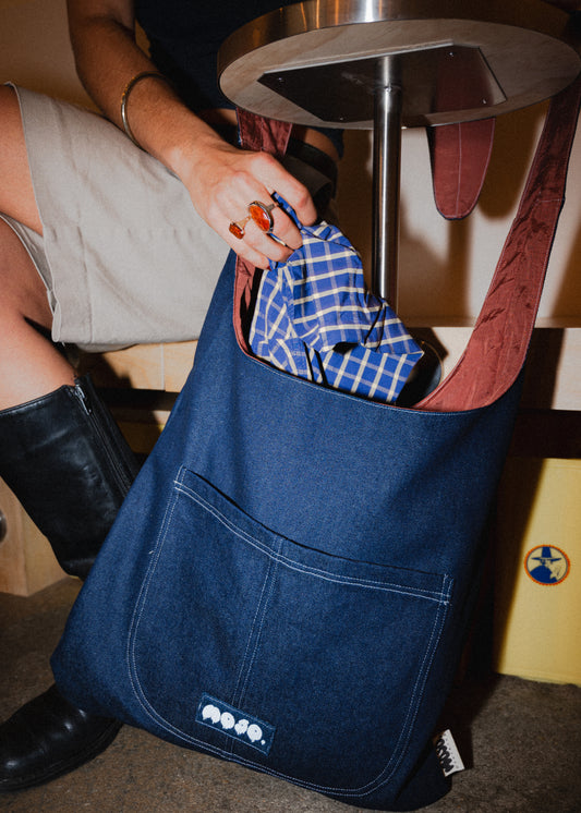 Mojo Bag (denim & terracotta)