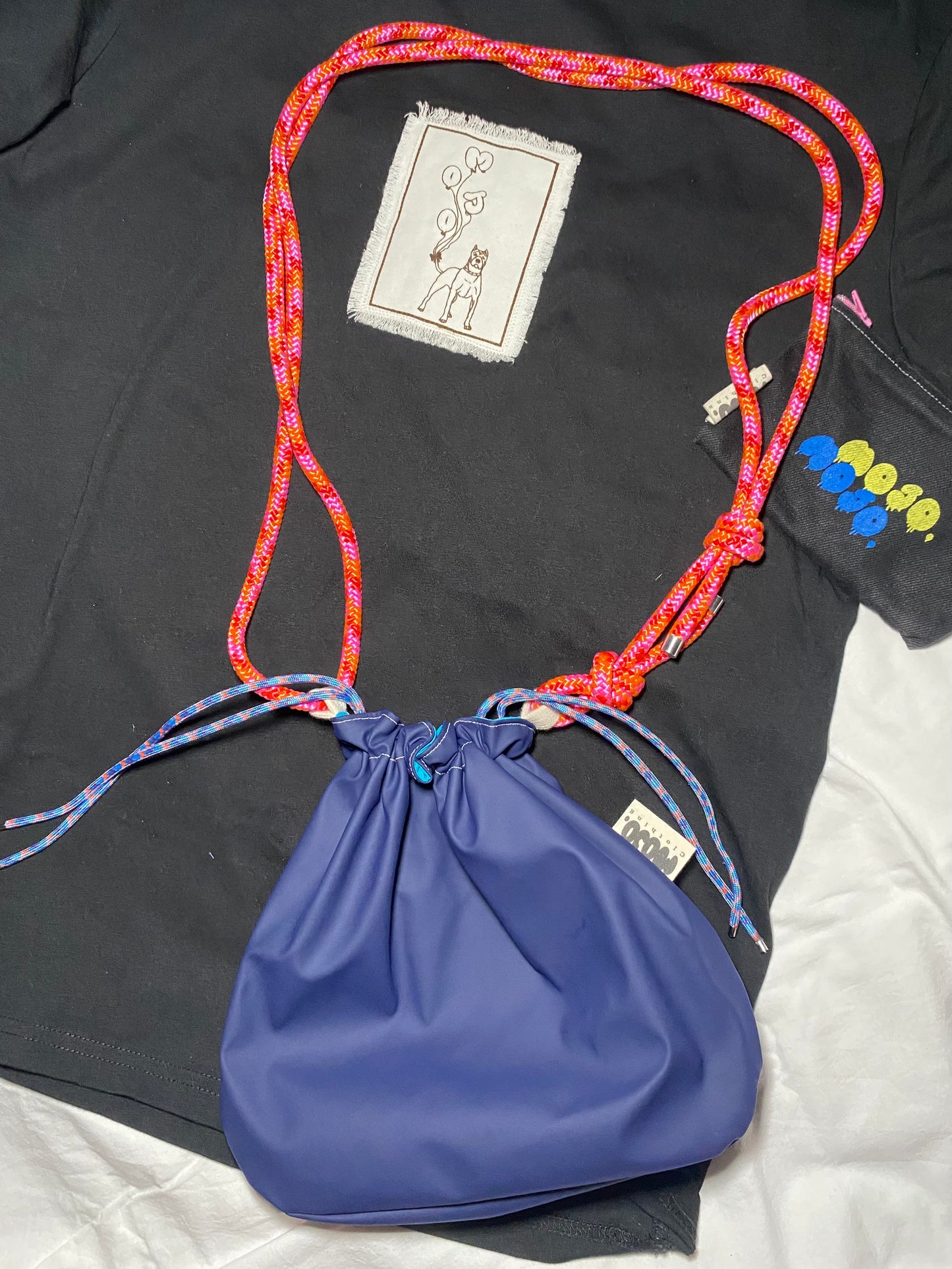 MojoBourse en imperméable marine et coton turquoise 🐠