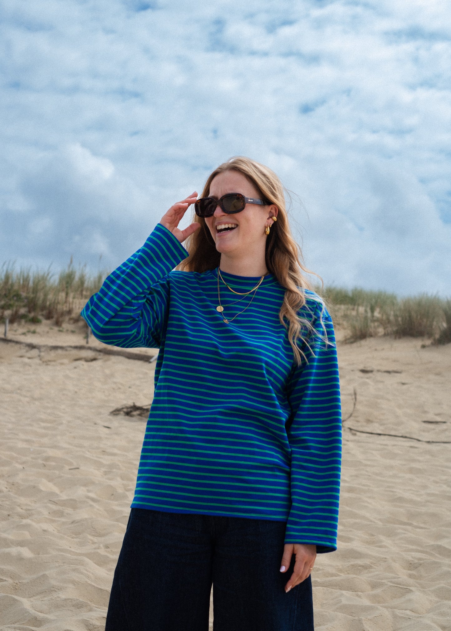 Mojo Longsleeve (rayures vertes et bleues)