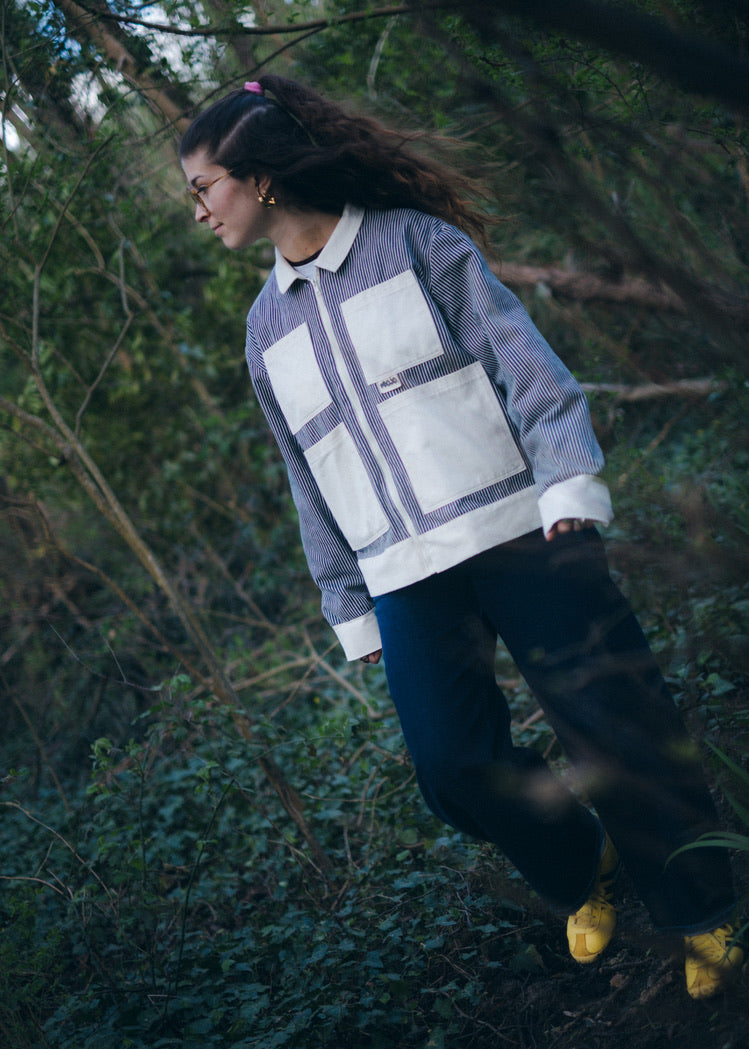 Veste en Denim Rayé