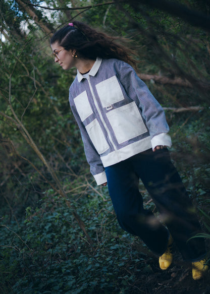 Veste en Denim Rayé