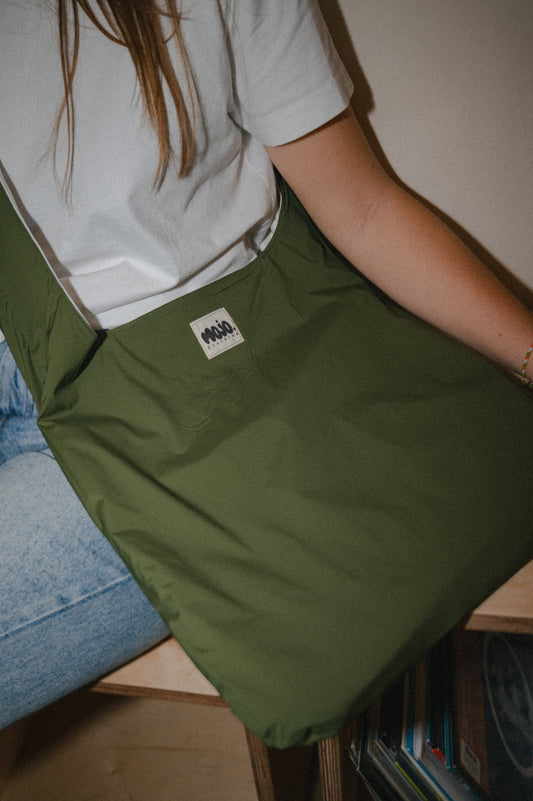 Mojo Bag (kaki & denim blanc)