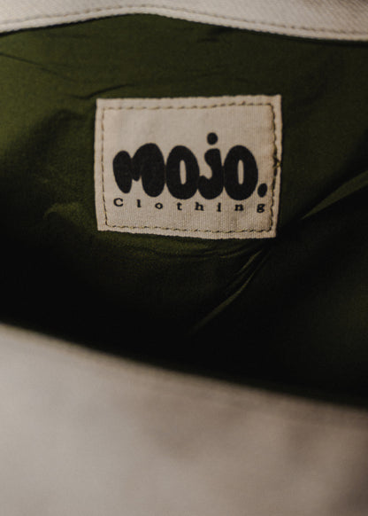 Mojo Bag (kaki & denim blanc)