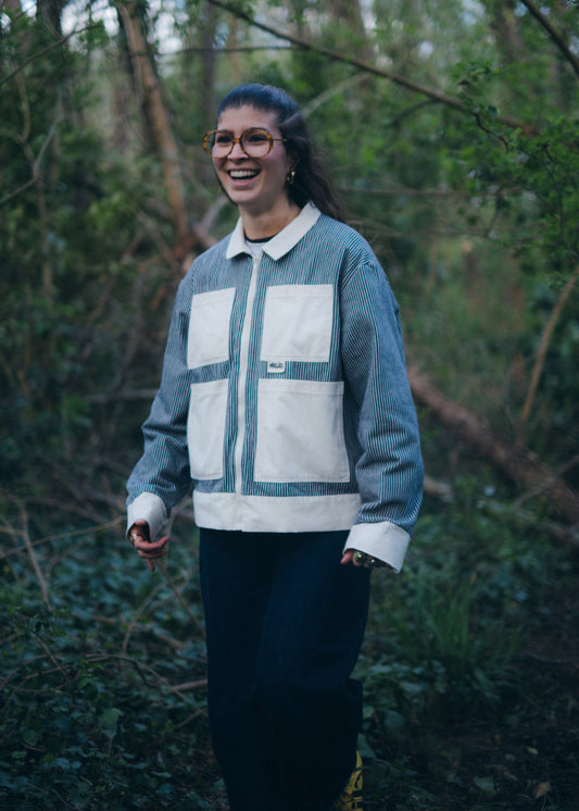 Veste en Denim Rayé