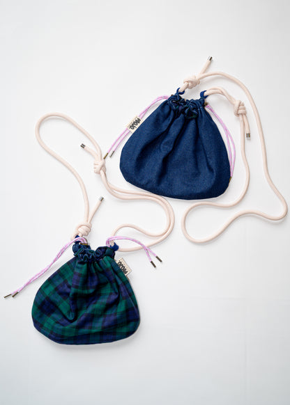 Mojo Bourse (denim & tartan)