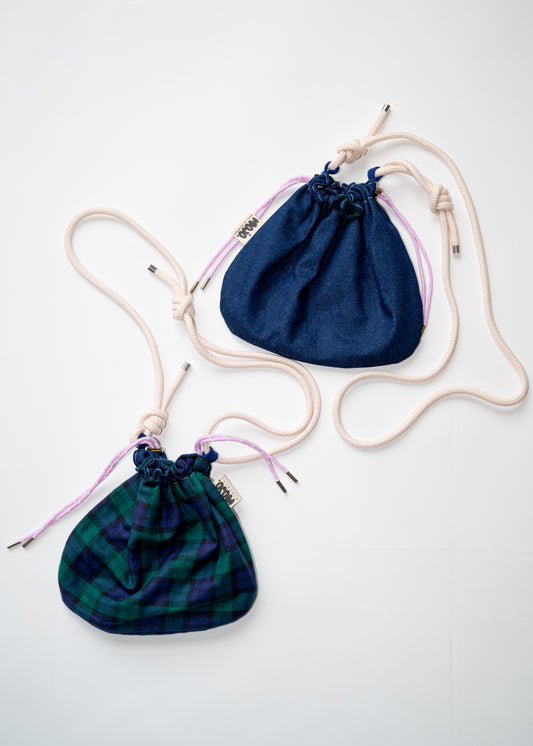 Mojo Bourse (denim & tartan)