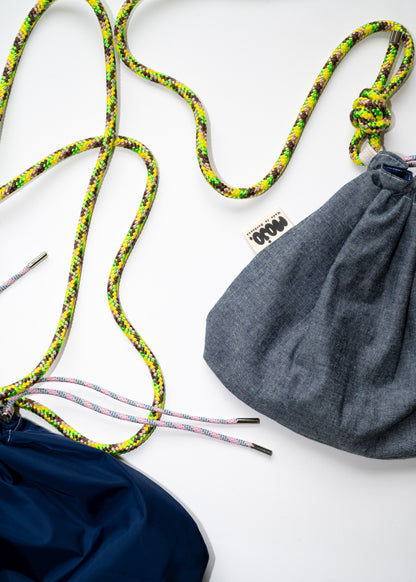 Mojo Bourse (imperméable marine & coton gris)