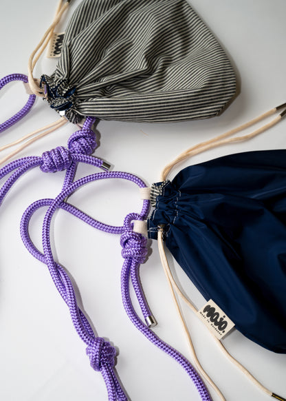 Mojo Bourse (imperméable marine & coton à rayures)