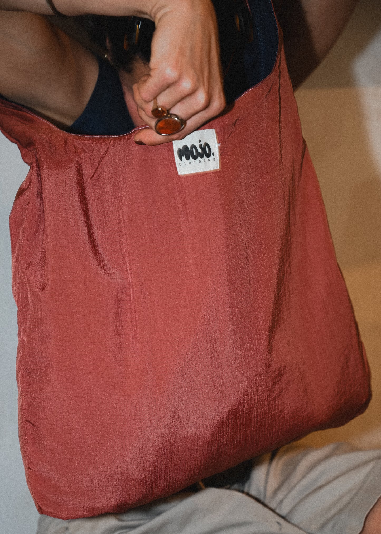 Mojo Bag (denim & terracotta)