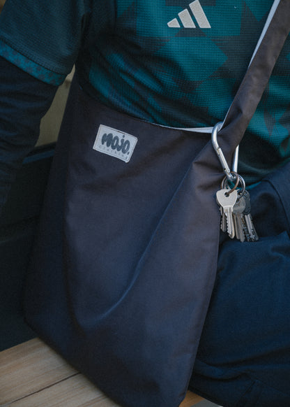 Mojo Bag (denim écru & imperméable marron)