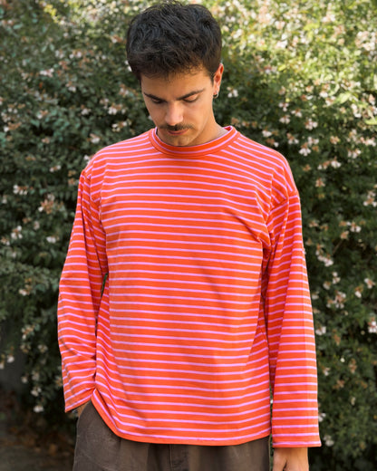 Mojo Longsleeve (rayures roses et oranges)