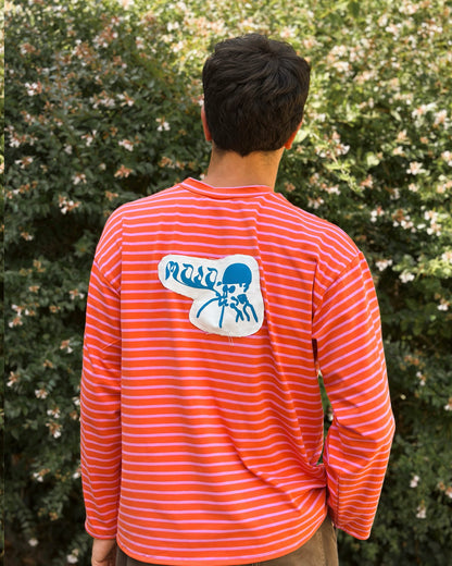 Mojo Longsleeve (rayures roses et oranges)