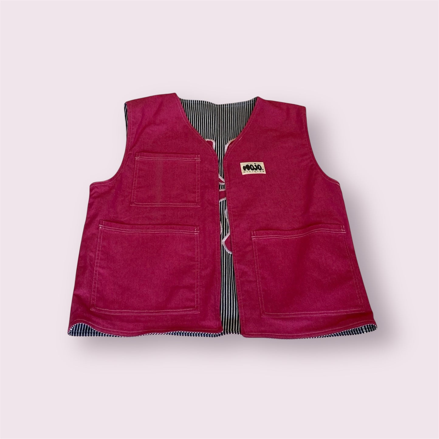 Gilet réversible full denim