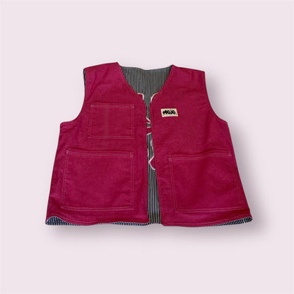 Gilet réversible full denim