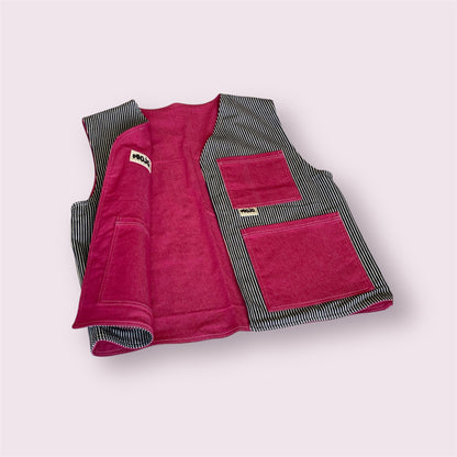 Gilet réversible full denim