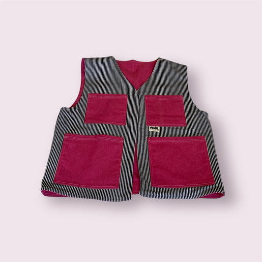 Gilet réversible full denim