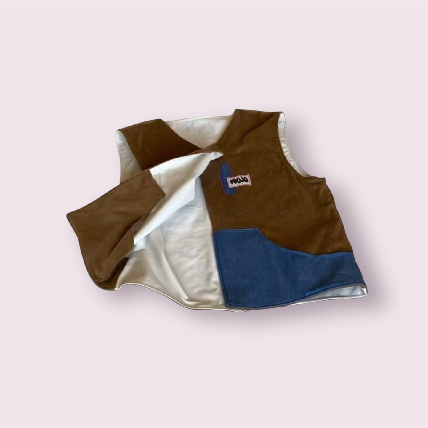 Gilet réversible en velours côtelé