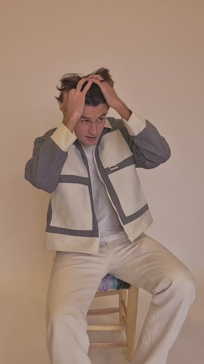 Veste en Denim Rayé